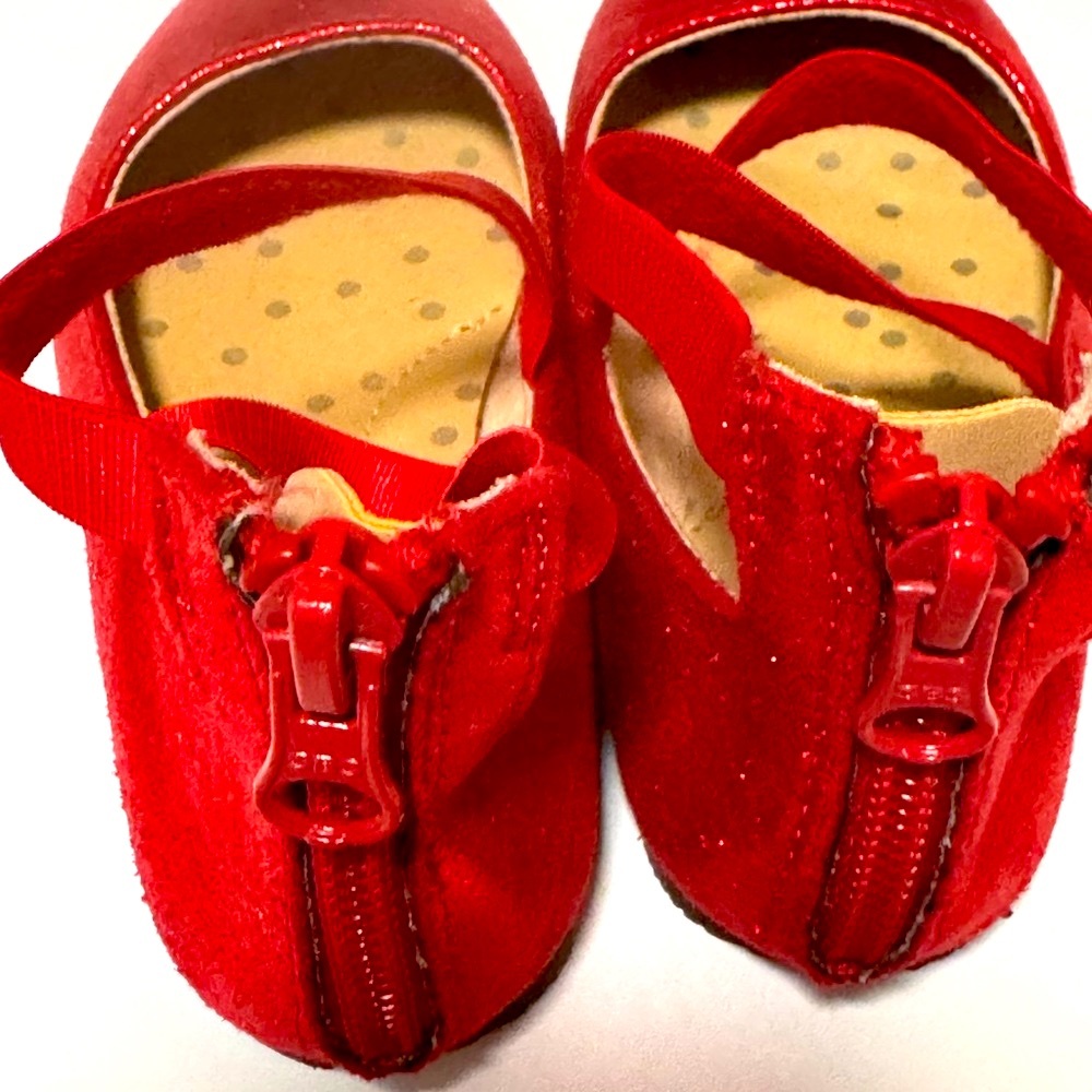 Cat & Jack Red Dress Shoes with Elastic Straps - Picture 2 of 7